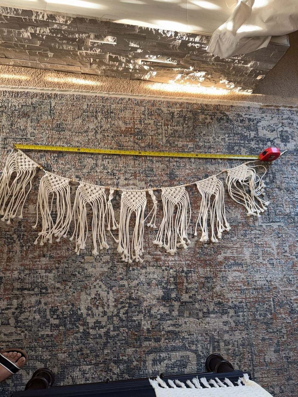 Macrame Wall Hanging Garland Boho Decor Cotton Woven Tapestry